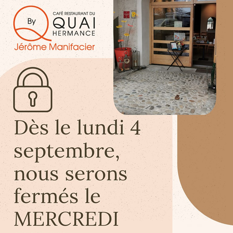 Fermé le mercredi